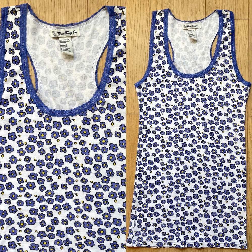 Daisy Flower Print Tank Size S NWOT